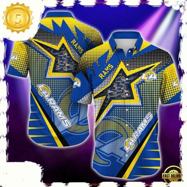 NFL Los Angeles Rams Special Football Team New Design Hawaiian Shirt - available at - rugbyfanstore.com