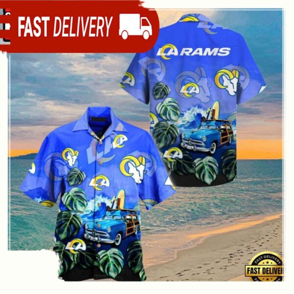 NFL Los Angeles Rams Super Bowl LVI Champions Hawaiian Shirt - available at - rugbyfanstore.com