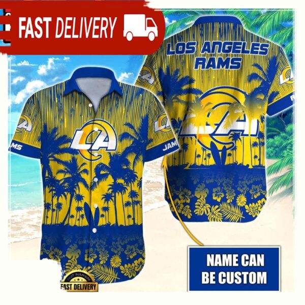 NFL Los Angeles Rams Vintage Style Custom Aloha Shirts For Men Women - available at - rugbyfanstore.com