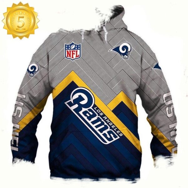 NFL Los Angles Rams All Over All Over Print Unisex Hoodie - available at - rugbyfanstore.com