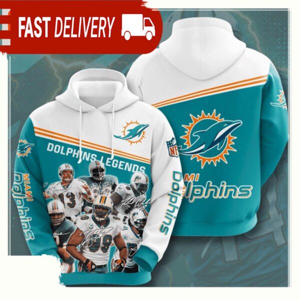 NFL Miami Dolphins All Over Print Unisex Hoodie For Men Women - available at - rugbyfanstore.com