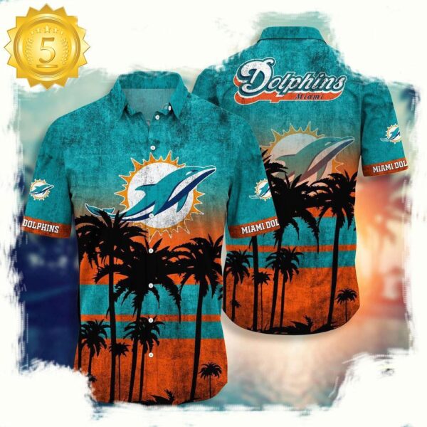 NFL Miami Dolphins Hawaiian Shirt - available at - rugbyfanstore.com