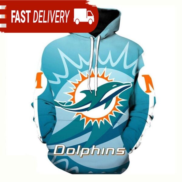 NFL Miami Dolphins Men and Women All Over Print Unisex Hoodie - available at - rugbyfanstore.com