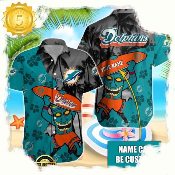 NFL Miami Dolphins Retro Custom Hawaiian Shirts For Men Women - available at - rugbyfanstore.com