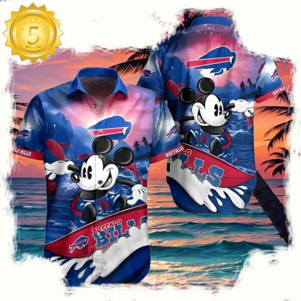 NFL Mickey Mouse And Buffalo Bills Hawaiian Shirt - available at - rugbyfanstore.com