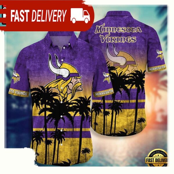 NFL Minnesota Vikings Hawaiian Shirt - available at - rugbyfanstore.com