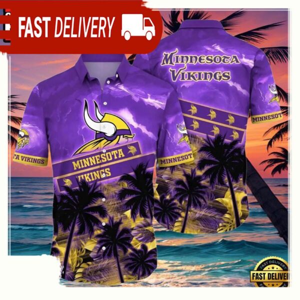 NFL Minnesota Vikings Hikingtime Aloha Shirt - available at - rugbyfanstore.com