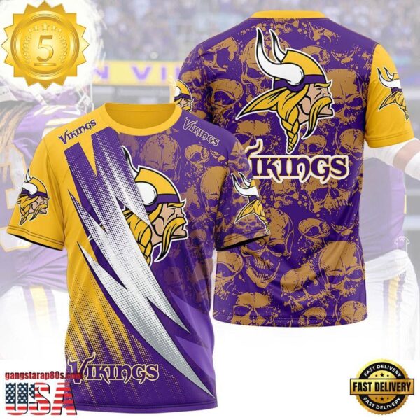 NFL Minnesota Vikings Logo All Over Print T Shirt - available at - rugbyfanstore.com