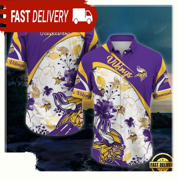 NFL Minnesota Vikings New Design Hawaiian Shirt - available at - rugbyfanstore.com