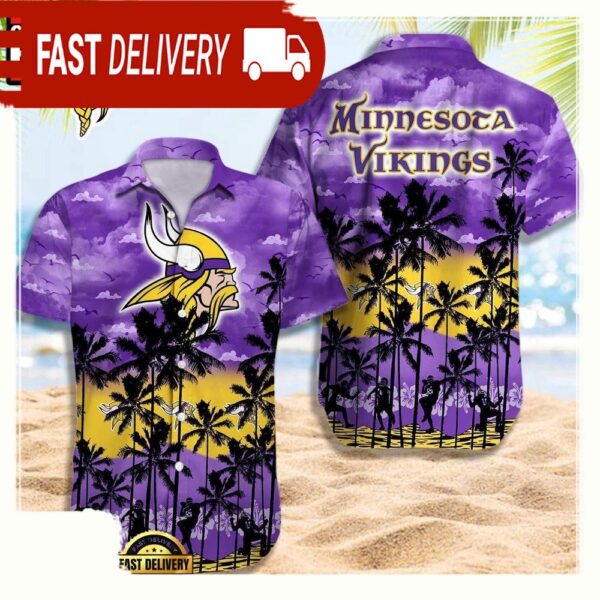 NFL Minnesota Vikings Retro Aloha Shirts For Men Women - available at - rugbyfanstore.com