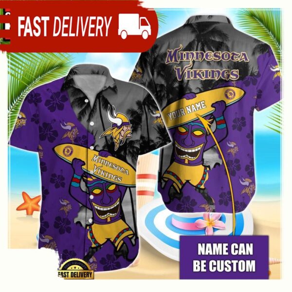 NFL Minnesota Vikings Retro Custom Hawaiian Shirts For Men Women - available at - rugbyfanstore.com