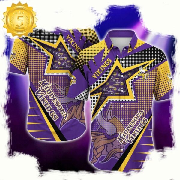 NFL Minnesota Vikings Special Football Team New Design Hawaiian Shirt - available at - rugbyfanstore.com