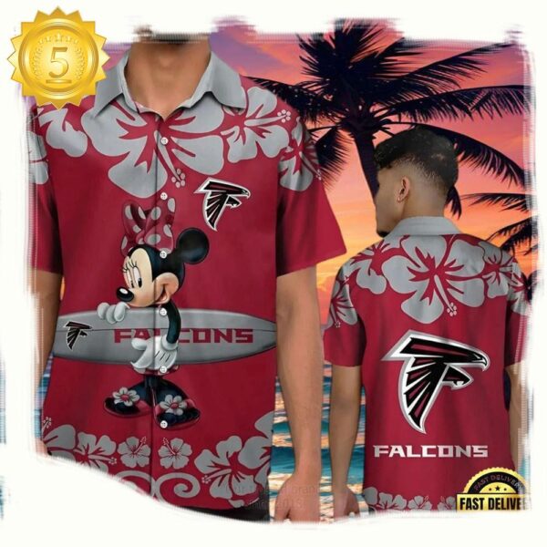 NFL Minnie Mouse Atlanta Falcons Hawaiian Shirt - available at - rugbyfanstore.com