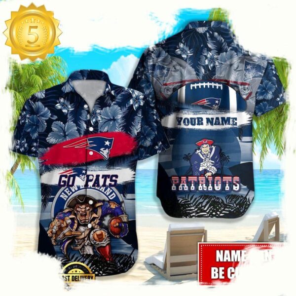 NFL New England Patriots Mascot Football Hawaiian Shirt For Men Women - available at - rugbyfanstore.com