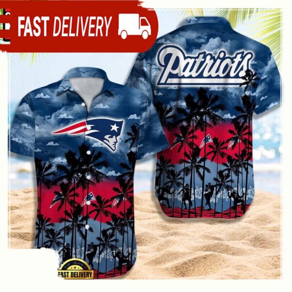 NFL New England Patriots Retro Aloha Shirts For Men Women - available at - rugbyfanstore.com