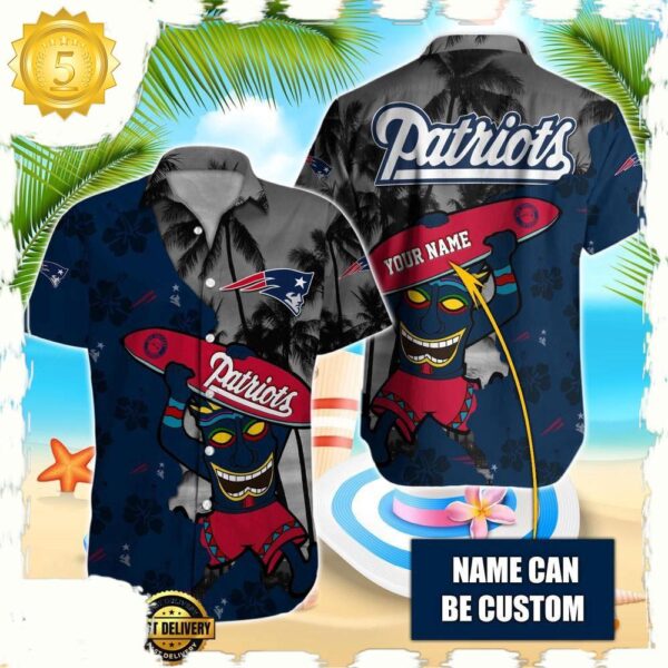 NFL New England Patriots Retro Custom Hawaiian Shirts For Men Women - available at - rugbyfanstore.com