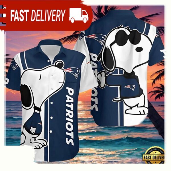 NFL New England Patriots Snoopy Hawaiian Shirt - available at - rugbyfanstore.com