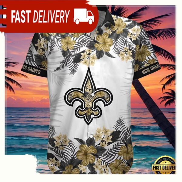 NFL New Orleans Saints Bourbon Street Hawaiian Shirt - available at - rugbyfanstore.com