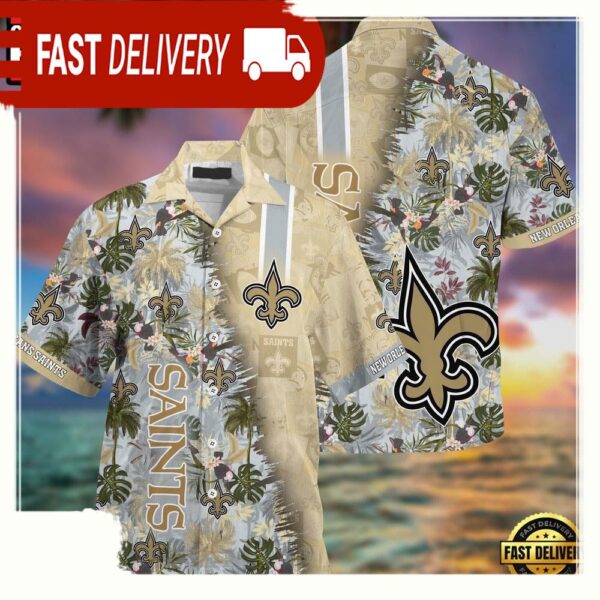 NFL New Orleans Saints Football Aloha Hawaiian Shirt - available at - rugbyfanstore.com