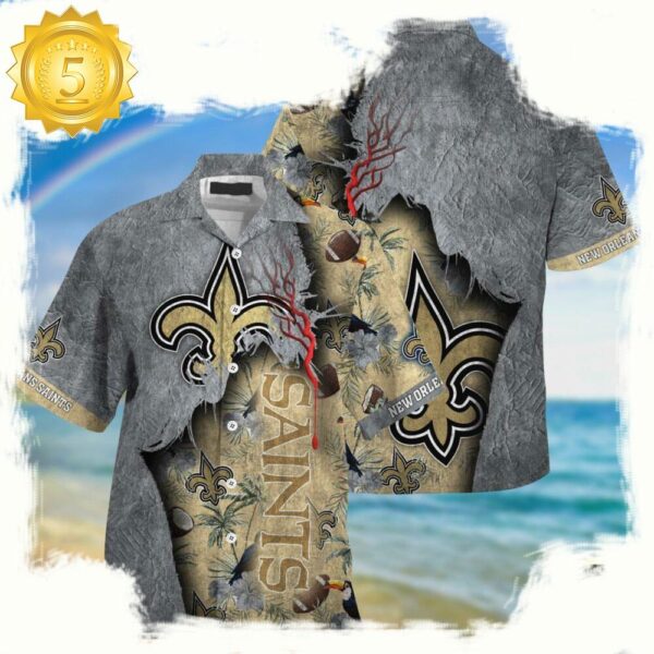 nfl new orleans saints football Team Logo New Design hawaii shirt - available at - rugbyfanstore.com