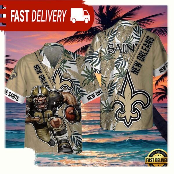 NFL New Orleans Saints Hawaiian Shirt For Sale Tropical Warrior - available at - rugbyfanstore.com