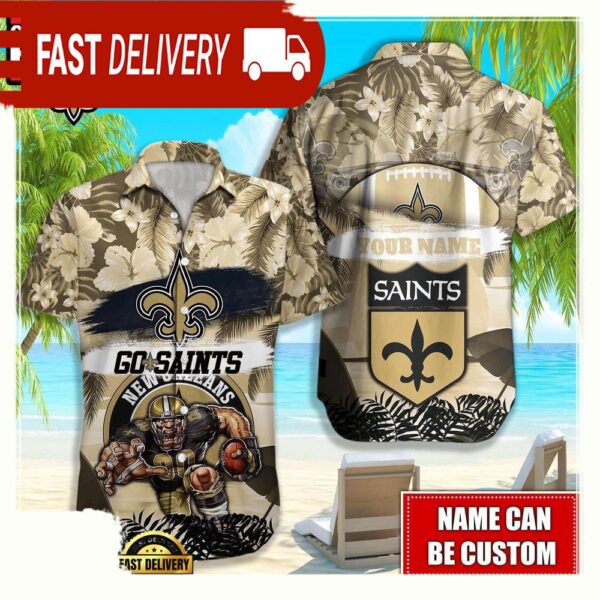 NFL New Orleans Saints Mascot Football Hawaiian Shirt For Men Women - available at - rugbyfanstore.com