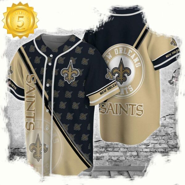 NFL New Orleans Saints New Design Baseball Jersey Shirt - available at - rugbyfanstore.com