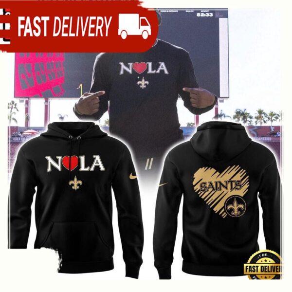 NFL New Orleans Saints Nola 2025 New Design 3D Hoodie - available at - rugbyfanstore.com