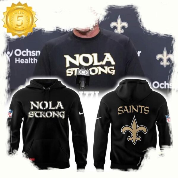 NFL New Orleans Saints NOLA Strong New Design 3D Hoodie - available at - rugbyfanstore.com