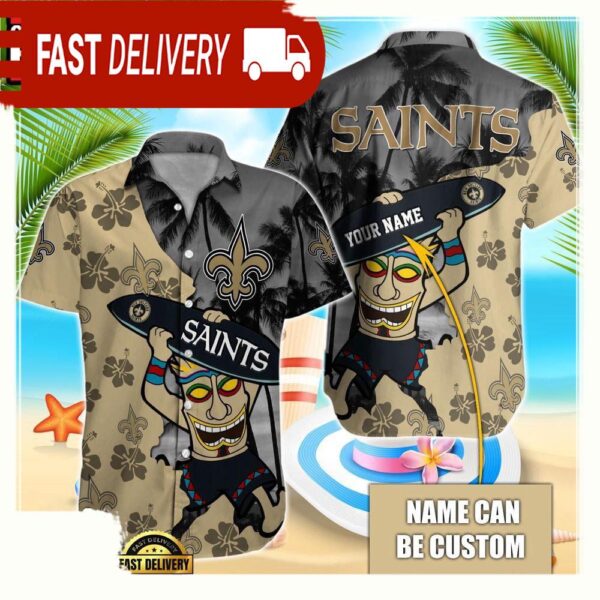 NFL New Orleans Saints Retro Custom Hawaiian Shirts For Men Women - available at - rugbyfanstore.com