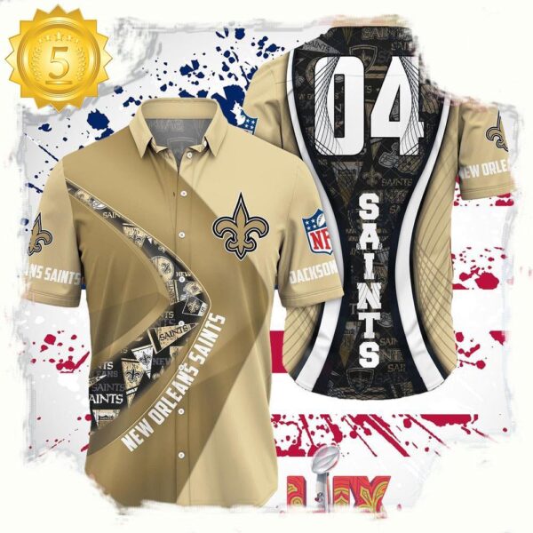 NFL New Orleans Saints Super Bowl LIX 2025 Custom Aloha Hawaiian Shirt - available at - rugbyfanstore.com