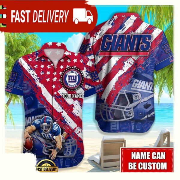 NFL New York Giants American Flag custom Hawaiian Shirts For Men Women - available at - rugbyfanstore.com