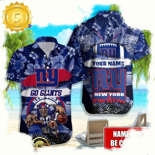 NFL New York Giants Mascot Football Hawaiian Shirt For Men Women - available at - rugbyfanstore.com