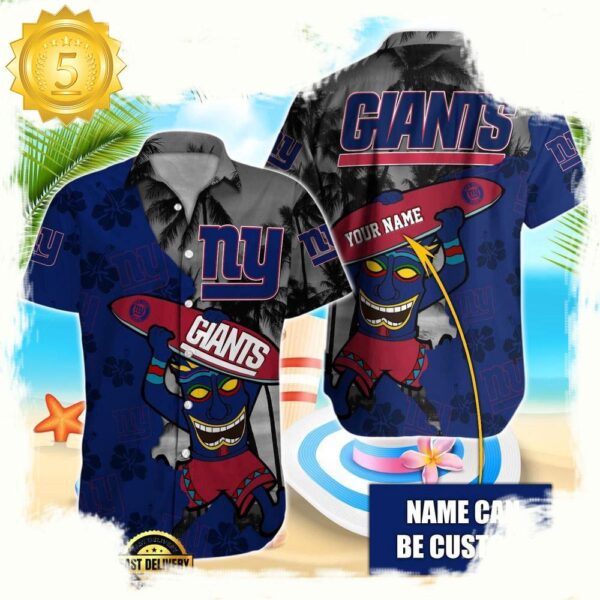 NFL New York Giants Retro Custom Hawaiian Shirts For Men Women - available at - rugbyfanstore.com