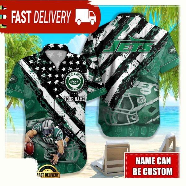 NFL New York Jets American Flag custom Hawaiian Shirts For Men Women - available at - rugbyfanstore.com