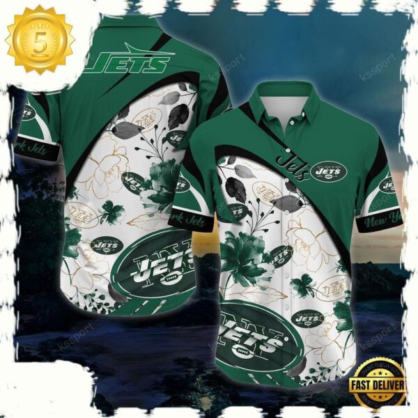 NFL New York Jets New Design Hawaiian Shirt - available at - rugbyfanstore.com