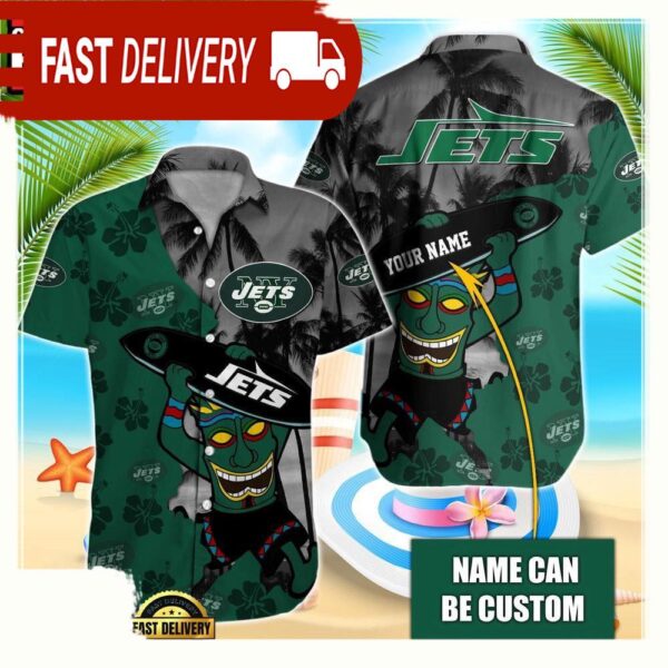 NFL New York Jets Retro Custom Hawaiian Shirts For Men Women - available at - rugbyfanstore.com