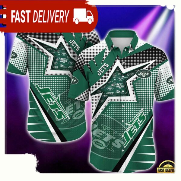 NFL New York Jets Special Football Team New Design Hawaiian Shirt - available at - rugbyfanstore.com