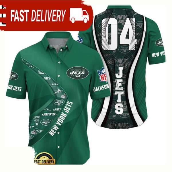 NFL New York JetsCustom Name Number New Design Hawaiian Shirt For Men Women - available at - rugbyfanstore.com