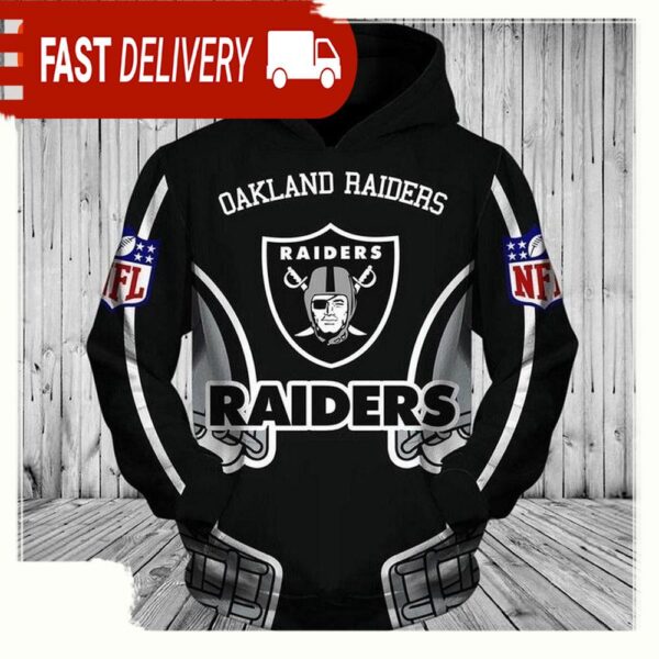 NFL Oakland Raiders All Over All Over Print Unisex Hoodie - available at - rugbyfanstore.com