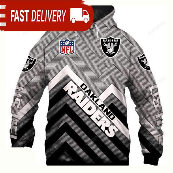 NFL Oakland Raiders Men and Women All Over Print Unisex Hoodie - available at - rugbyfanstore.com