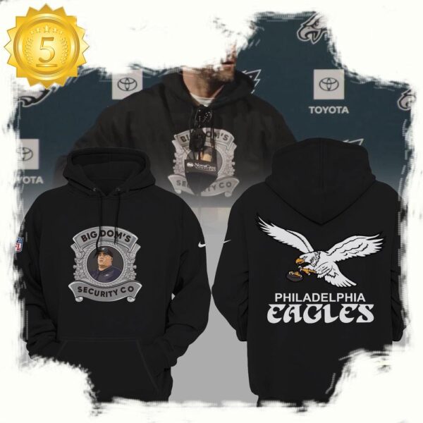 NFL Philadelphia Eagles Coach Nicholas John Sirianni’s Eagles Big Dom New Design 3D Hoodie - available at - rugbyfanstore.com