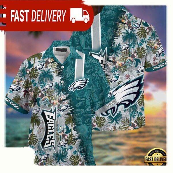 NFL Philadelphia Eagles Football Aloha Hawaiian Shirt - available at - rugbyfanstore.com