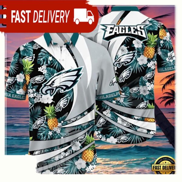 NFL Philadelphia Eagles Hawaiian Shirt Tropical Style - available at - rugbyfanstore.com