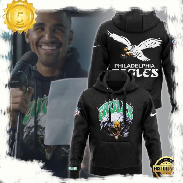 NFL Philadelphia Eagles Jalen Hurts Eagles’s New Design 3D Hoodie - available at - rugbyfanstore.com