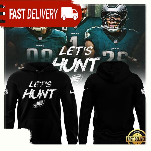 NFL Philadelphia Eagles Let’s Hunt New Design 3D Hoodie - available at - rugbyfanstore.com