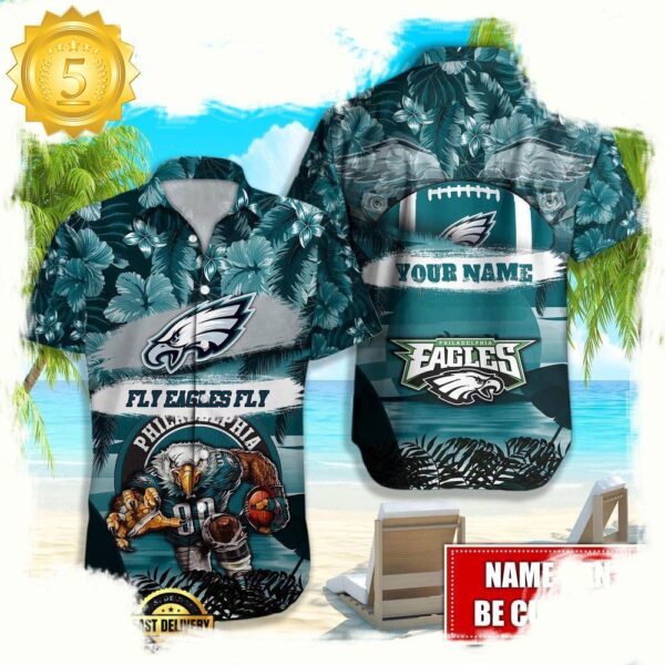 NFL Philadelphia Eagles Mascot Football Hawaiian Shirt For Men Women - available at - rugbyfanstore.com