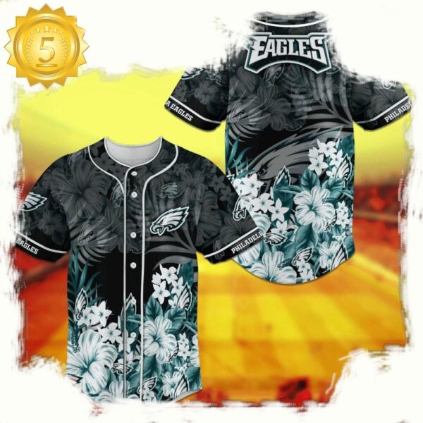 NFL Philadelphia Eagles New Design Baseball Jersey Shirt - available at - rugbyfanstore.com