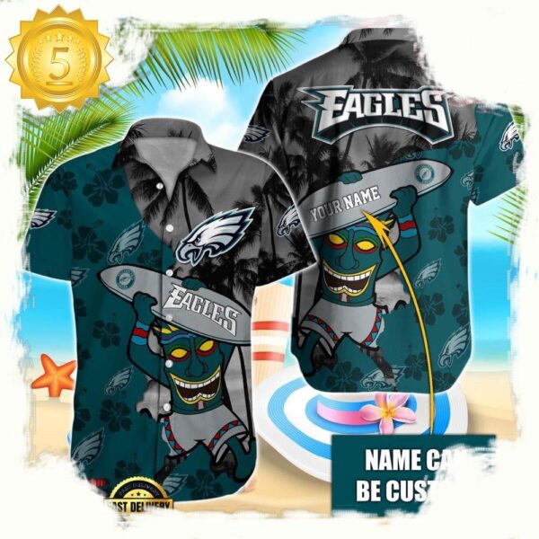 NFL Philadelphia Eagles Retro Custom Hawaiian Shirts For Men Women - available at - rugbyfanstore.com