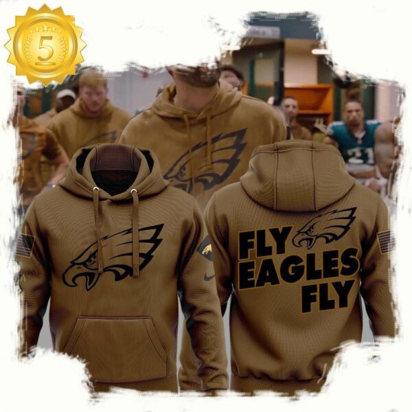 NFL Philadelphia Eagles Salute To Service New Design 3D Hoodie - available at - rugbyfanstore.com